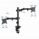 3. GEMBIRD ADJUSTABLE DESK ARM/MOUNT FOR 2 MONITORS 17-32, VESA 100X100MM, UP TO 9 KG