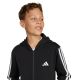 6. adidas Essentials Full-Zip Kids' Sweatshirt Black and White JD6494