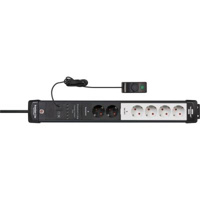4. Brennenstuhl 1951560103 3 m power strip 6 x network sockets Indoor Black, Light Gray