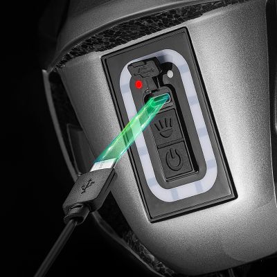 9. Rockbros ZK-077 Bicycle Helmet with Integrated Multi-Directional Lighting 57-61 cm - White