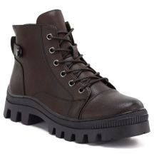 Women's brown suede ankle boots Potocki Z26-JE19317