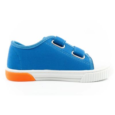 4. Leomil Sonic children's sports shoes, lightweight sneakers with Velcro, blue and red