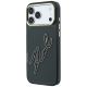 2. Karl Lagerfeld IML Big Signature Resin Metal Frame Case for iPhone 18 Pro / 17 Pro - Black