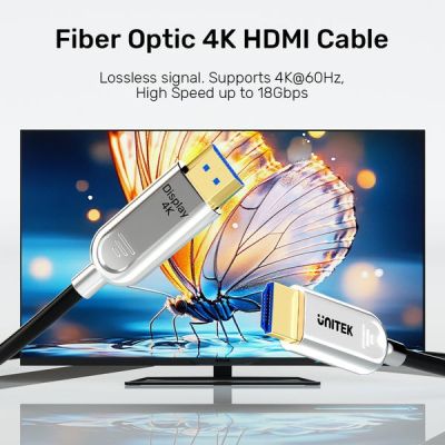 10. UNITEK HDMI OPTICAL CABLE 2.0 AOC 4K 60HZ 20M