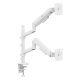 10. ERGO OFFICE MOUNT FOR 2 MONITORS, GAS SPRING, 17"-32", 1-10KG, MATTE WHITE ER-692 W