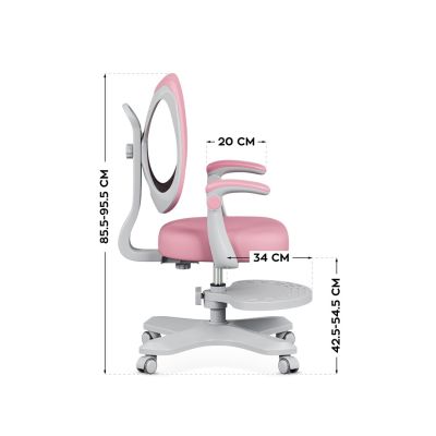 3. Junior 4.6 Pink Swivel Chair