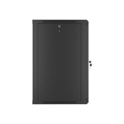 9. Lanberg WF01-6618-10B rack cabinet (18U; 901mm / 600mm / 600 mm; wall-mounted; Glass; 19''; black)