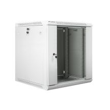 Lanberg WF01-6612-10S rack cabinet (12U; 635mm / 600mm / 600 mm; wall-mounted; Glass; 19''; gray)