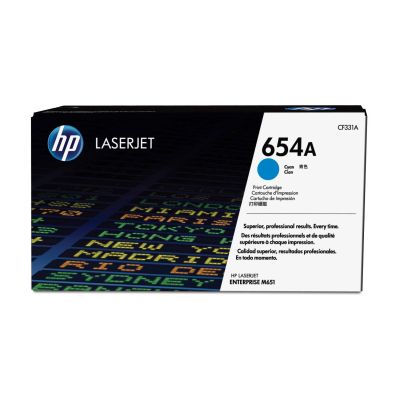 17. HP 654A Cyan LaserJet Toner Patron