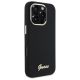4. Guess Silicone Script Metal Logo & Frame Case for iPhone 16 Pro - Black