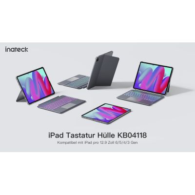2. iPad Keyboard 13" iPad Pro 3/6 Gen. QWERTZ Gray