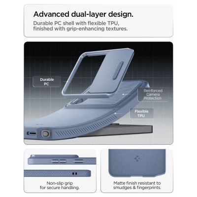 7. Spigen Optik Armor Case for Samsung Galaxy S26 Ultra - Blue