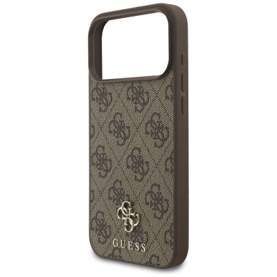 6. Guess 4G Small Classic Logo MagSafe Case for iPhone 17 Pro Max / 18 Pro Max - Brown