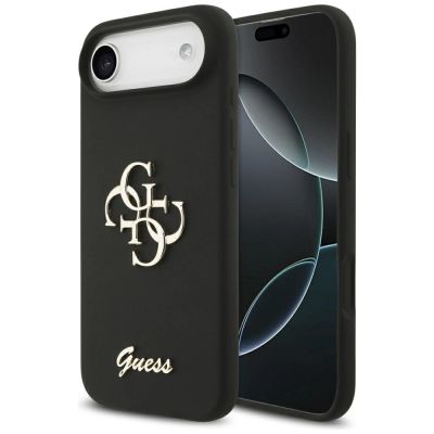 Guess Silicone Big 4G Script case for iPhone Air - black