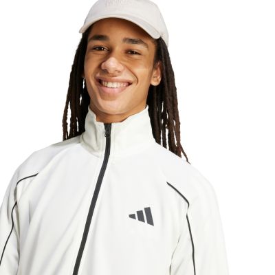 7. Men's adidas 3-Stripes tracksuit white and black JX5527