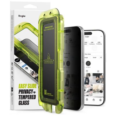 Ringke Easy Slide Privacy 2-Pack Tempered Glass for iPhone 18 Pro Max