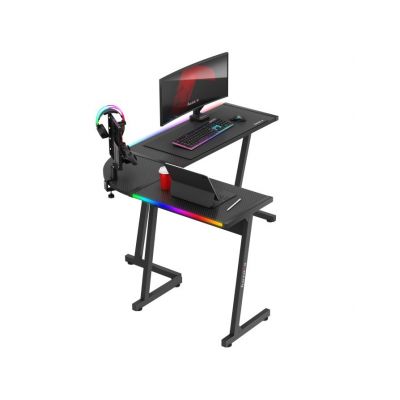 5. Huzaro Hero 6.0 Black RGB Gaming Desk