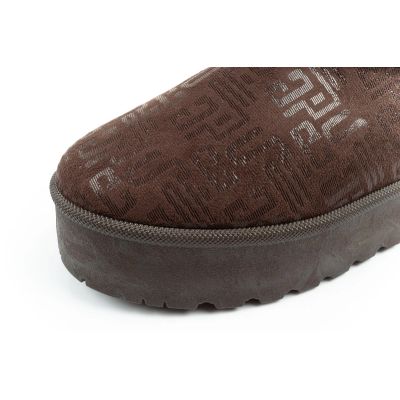 6. Lee Cooper women's winter snow boots, fashionable fur-lined ankle boots, dark brown