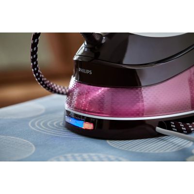 14. Philips GC7842/40 Steam Station 2400 W 1.5 L SteamGlide Plus Soleplate Purple, White