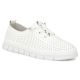 Women's leather openwork shoes, white Filippo DP7671