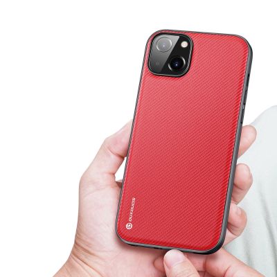 4. Dux Ducis Fino case cover made of nylon for iPhone 14 Plus red