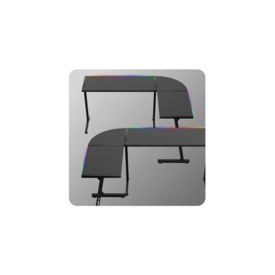 12. Huzaro Hero 6.0 Black RGB Gaming Desk