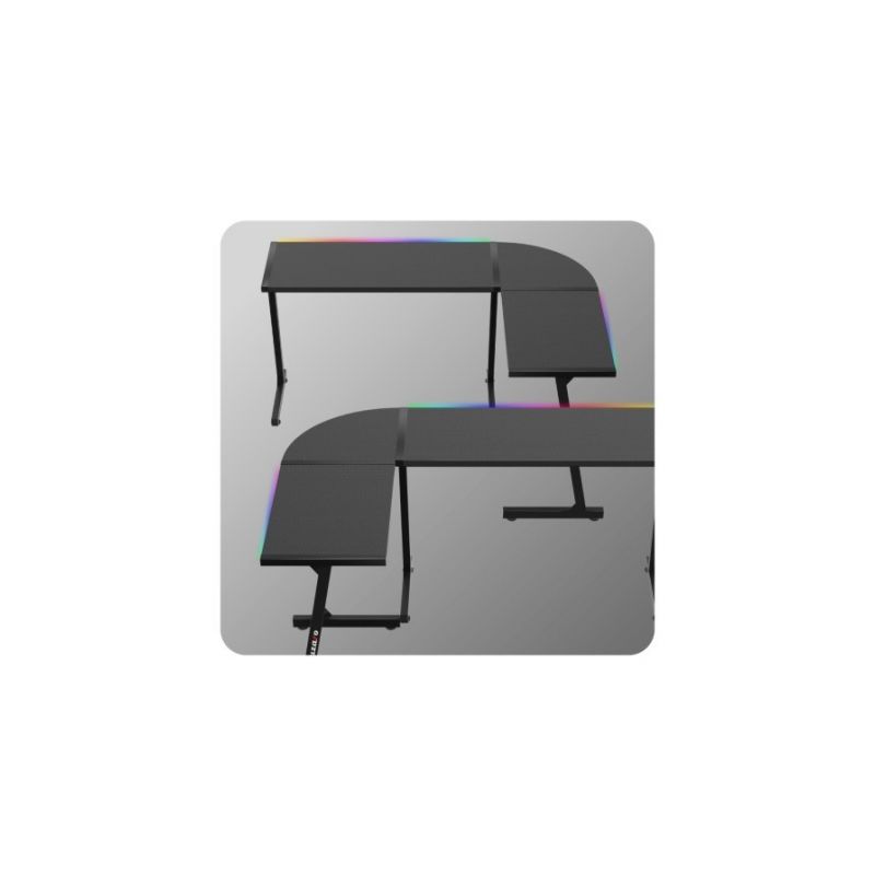 12. Huzaro Hero 6.0 Black RGB Gaming Desk