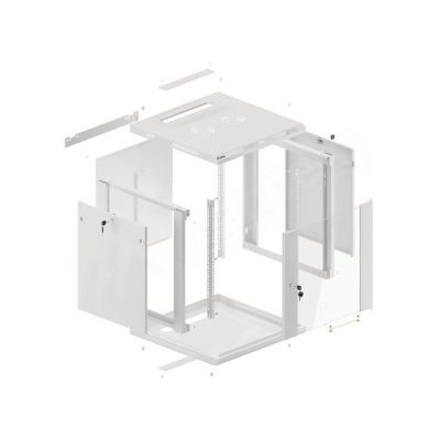 Lanberg WF01-6612-10S 12U Rack Wall-mounted Cabinet Gray