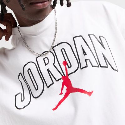 3. Men's Air Jordan Brooklyn Arch Logo T-shirt White - IB7347-100