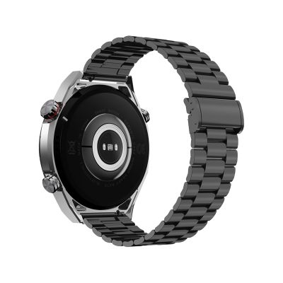 6. VELTORI VT100-1 Smartwatch + Black Silicone Strap + Black Eco Leather