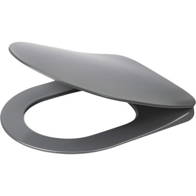 Slim, soft-close toilet seat