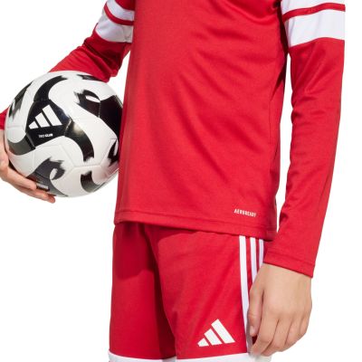12. adidas Squadra 25 Long Sleeve Jersey for Kids Red and White JJ0041