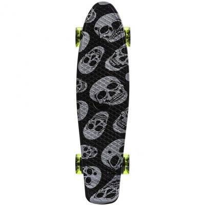 3. Meteor Skateboard Multicolor Skulls 22607
