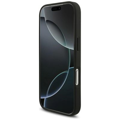 5. Mercedes AMG Leather Debossed Lines Logo case for iPhone 18 Pro / 17 Pro - black