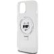 6. Karl Lagerfeld KLHMP15SHMRSCHH iPhone 15 6.1" white/white hardcase Ring Stand Choupette Head MagSafe