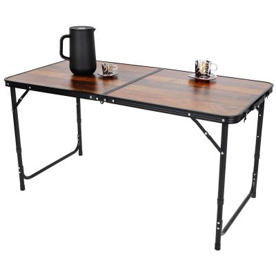2. FOLDABLE CAMPING TABLE 120X60X70/62/55CM WOOD