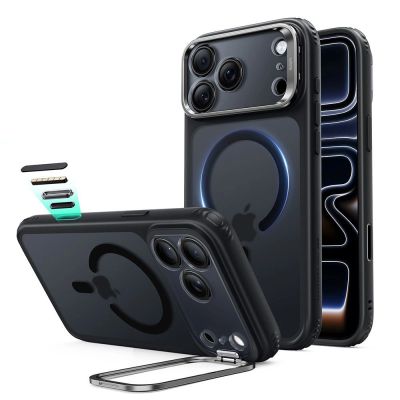 ESR Classic Hybrid Kickstand MagSafe Case for iPhone 18 Pro Max / 17 Pro Max - Matte Black