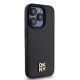 4. DKNY Leather Monogram Pattern Metal Logo MagSafe Case for iPhone 15 Pro - Black