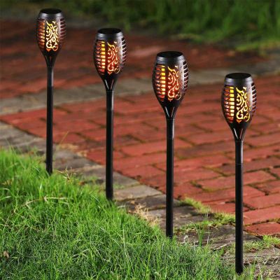 12. TORCH SOLAR LAMP DANCING FLAMES 12 LED SMD 7x7x50CM