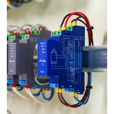Shelly SHELLY_PRO_DIMMER_0/1-10V_PM Dimmer Built-in Light Dimmer Blue