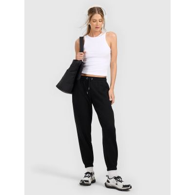 3. Women's slim ribbed knit top 4F 4FRAW25TSLEF310-10S