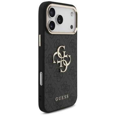 4. Guess 4G Big 4G Classic Logo Case for iPhone 17 Pro Max / 18 Pro Max - Black and Gold