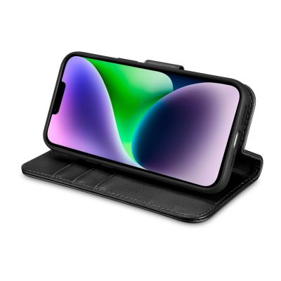 9. iCarer Wallet Case 2in1 Cover iPhone 14 Plus Anti-RFID Leather Flip Case Black (WMI14220727-BK)
