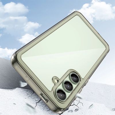 7. Outer Space Case with Gel Frame for Samsung Galaxy S24 FE - Clear Black