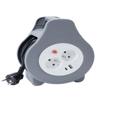 4. MONTIS HOME EXTENSION CORD WITH TWO USB TYPE A+C SOCKETS 10M GRAY MT188