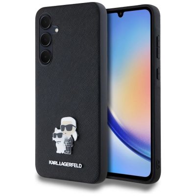Karl Lagerfeld Saffiano Karl&Choupette Pin case for Samsung Galaxy A35 - black