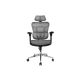 4. Ergonomic Office Chair + Headrest/Armrests Gray Solid Retail Equipment