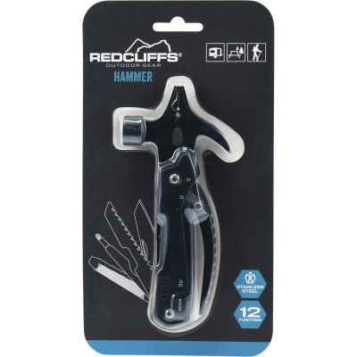 2. SURVIVAL TOURIST KIT 12-IN-1 HAMMER BLACK