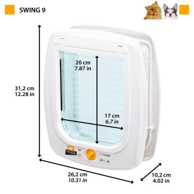 2. FERPLAST Swing 9 - door for medium dogs and large cats, white