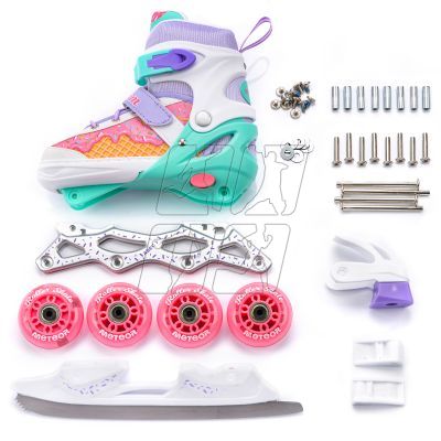 8. Inline skates Meteor 4in1 Cream M 34-37 10142